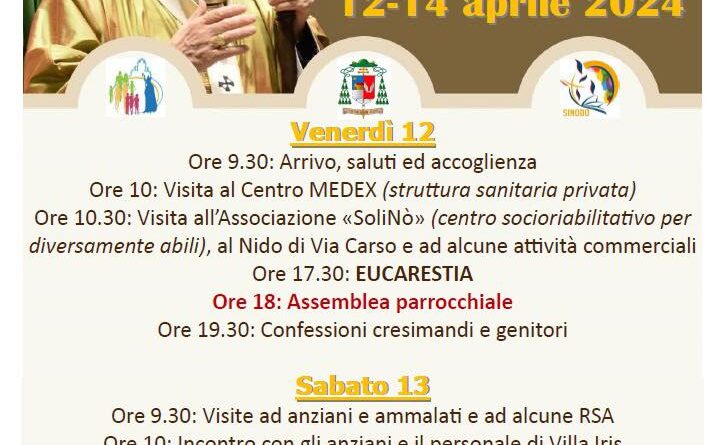 Gli appuntamenti di S. E. Mons. Seccia nella comunità di Squinzano.  #visitapastoralelecce #diocesilecce #squinzano